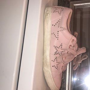 lightly worn GUESS pink sneakers